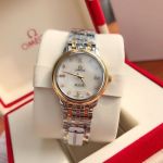 Omega De Ville 27.4MM Cal.1376 6 Real Diamonds Lady Two-tone Gold Strap Watch